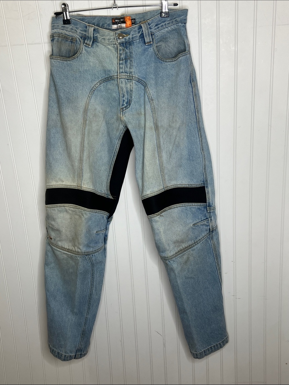 ICON Men’s Motorcycle Recon Denim Jeans with Black Knee Panels Size 32